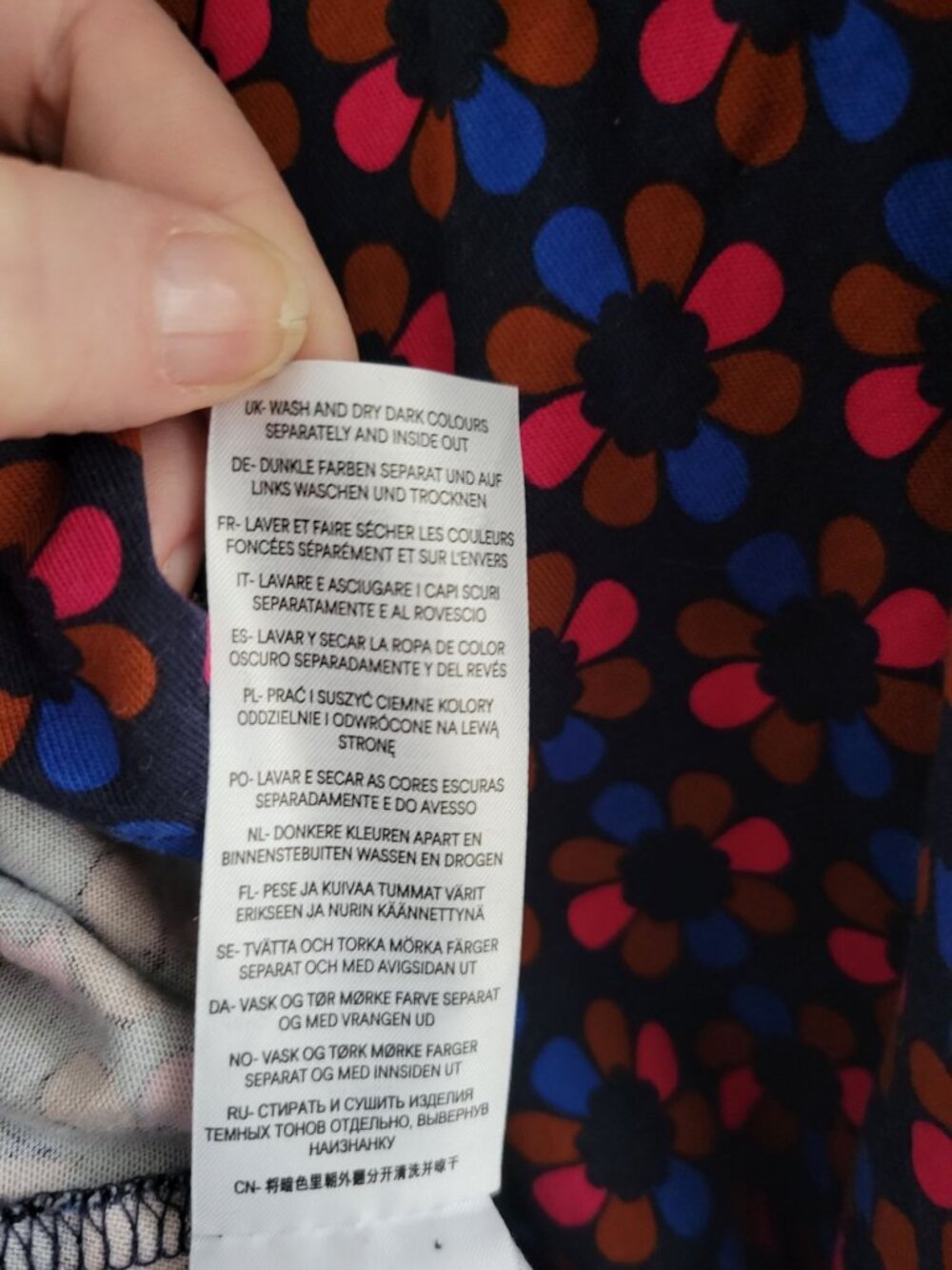 Boden Retro print Blue Pink Dress Fit and Flare Maxi Dress size 6 Long stretch - Picture 9 of 9